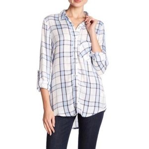 Love and Fire Plaid Printed Shirt XS